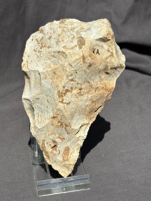 Paleolithisch Vroeg-Acheuléen Vuurstenen Vuistbijl (Zonder, Antiek en Kunst, Antiek | Overige Antiek