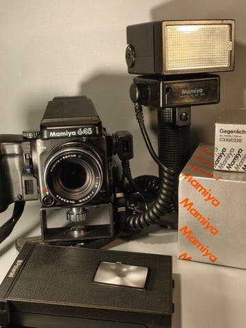 Mamiya 645 PRO + dorso polaroid + flash + Sekor 80mm +, TV, Hi-fi & Vidéo