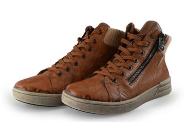 Rieker Veterboots in maat 39 Cognac, Kleding | Dames, Overige kleuren, Verzenden, Overige typen, Gedragen