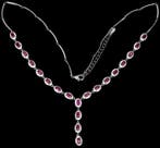 Sans prix de réserve - Collier Plaqué or blanc sur argent