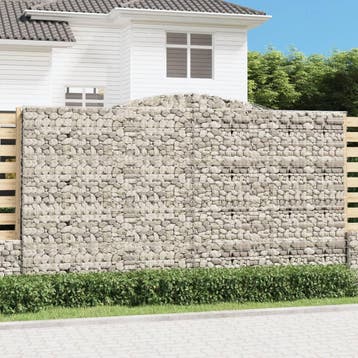 vidaXL Schanskorf gewelfd 400x50x220/240 cm gegalvaniseerd, Verzenden, Nieuw