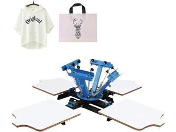 Veiling - VEVOR NS404-ESU Zijde Scherm 4 Station Zeefdruk Ma