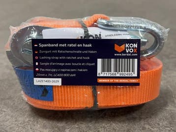 Veiling - 10x Konvox spanband met ratel en haak 25mm x 7m, Nieuw
