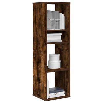 vidaXL Boekenkast 34x31x112 cm bewerkt hout gerookt, Verzenden, Nieuw