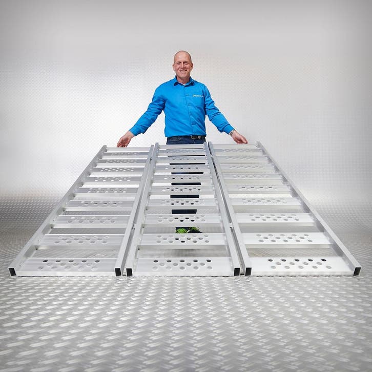 Datona Aluminium oprijplaat inhaakbaar - 195 cm (3 stuks) -, Auto diversen, Auto-accessoires, Ophalen of Verzenden