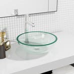 vidaXL Wasbak 35x12 cm gehard glas transparant, Verzenden