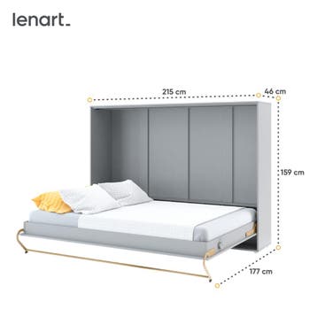 Lenart Concept Pro Horizontaal Opklapbed 140x200 - Grijs, Nieuw