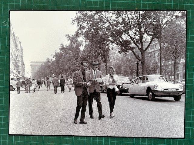 Raymond Cauchetier - Godard, Belmondo, Jean Seberg pour A, Antiquités & Art, Art | Objets design