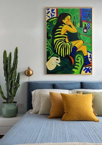 E. García - Chica en habitación verde XL