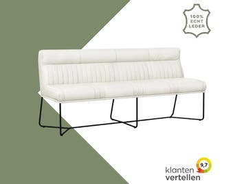 Leren eetkamerbank Cuddle (180 cm), Ophalen of Verzenden
