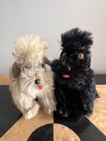 Steiff - Speelgoed Twee poedels ‘Snobby’ - 1960-1970 -, Antiek en Kunst