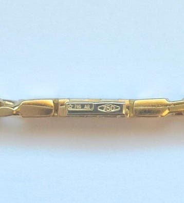 Gourmette - 18 carats Or jaune, Or blanc
