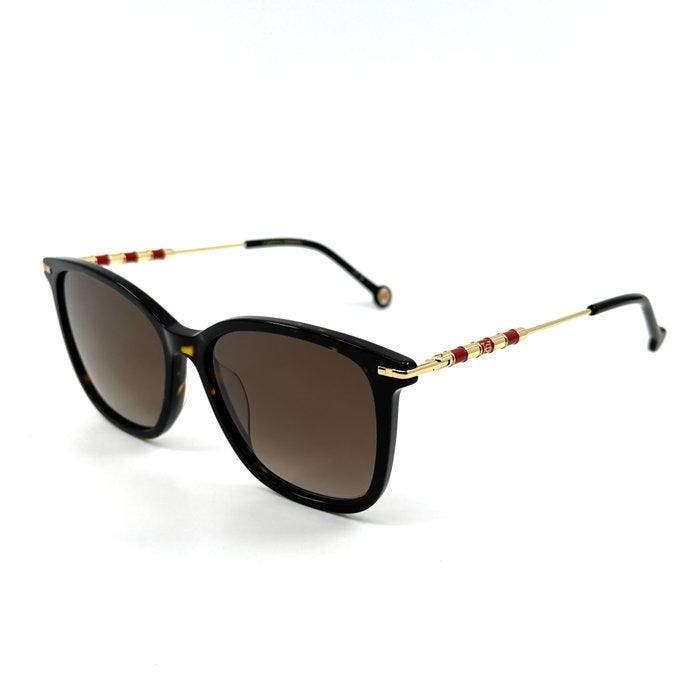 Carolina Herrera - *NEW* - Gold Metal - Brown Acetate -, Bijoux, Sacs & Beauté, Lunettes de Soleil & Lunettes | Femmes