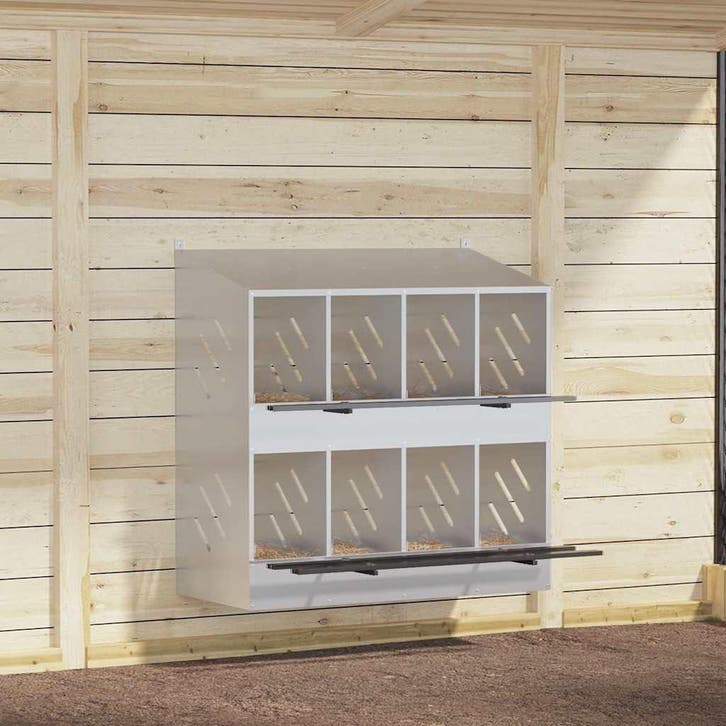 vidaXL Kippennestkast met 8 vakken gegalvaniseerd metaal, Animaux & Accessoires, Rongeurs & Lapins | Cages & Clapiers, Envoi