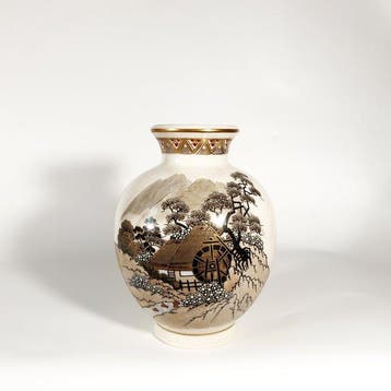 Vaas - Porselein - Japan - Waterrad Gouden Vaas - Nozaki