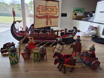 Playmobil - 5390 - Playmobil Romeinse galei, strijdwagen,