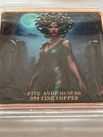 Monde. Medal Medusa - 5 AVDP oz (.999) (Sans prix de