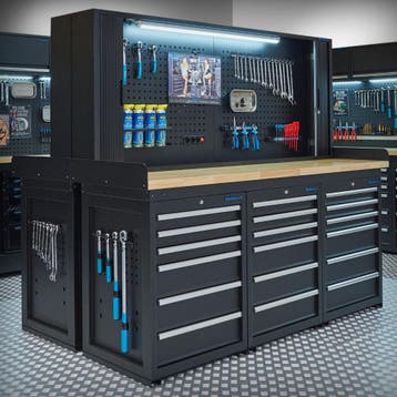 Datona Werkbank PRO - 2x 200 cm – eiken – 36 lades en 2x, Ophalen of Verzenden, Nieuw