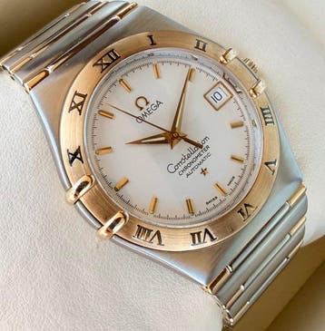 Omega - Constellation Manhattan Steel/gold - Sans prix de, Nieuw
