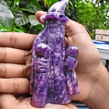 Beeld, No Reserve - Big Genuine Lepidolite Gemstone Hand
