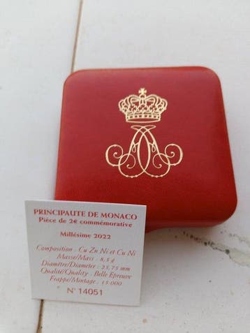 Monaco. 2 Euro 2022 Albert Ier Proof (Zonder minimumprijs)