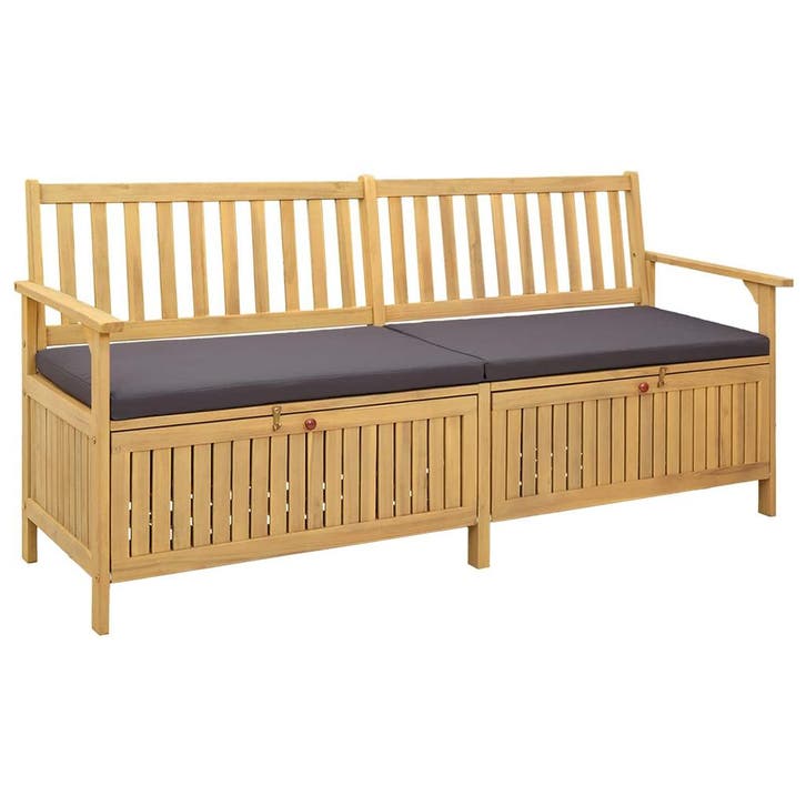 vidaXL Opslagbank met kussen met opslag met de deur 170 x 63, Tuin en Terras, Tuinsets en Loungesets, Nieuw, Verzenden