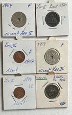 België. Leopold II. 1866/1907, Lot 14 stuks (Zonder