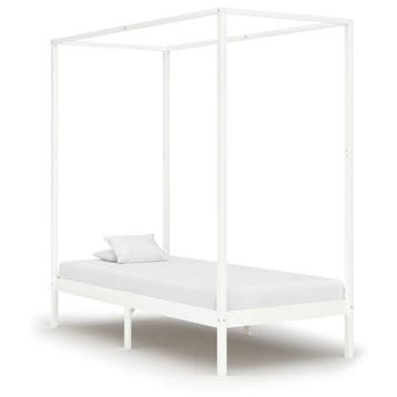 Massief houten hemelbed wit | Tweede kansje | Superkoopje, Eenpersoons, Verzenden, Wit, 200 cm