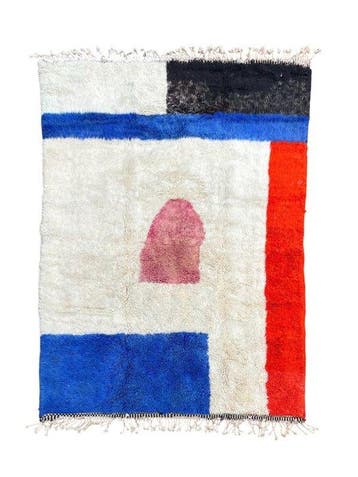 Tapis en laine marocain Mrirt – fait main, tapis berbère -