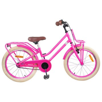 vidaXL Kinderfiets 18 Inch voor 5-7 jaar oud Donkerroze, Verzenden