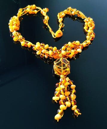 Amber Ketting - Zeldzaam, uniek, echt butterscotch Baltisch