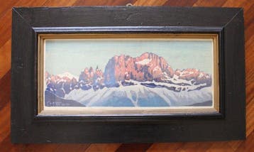 Carl Moser (Bolzano, 1873-1939) - Rosengarten - Catinaccio