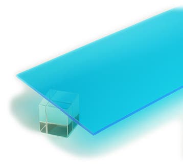 Acrylaat (PMMA) basisplaat (transparant blauw, 50x30 cm, 3, Verzenden, Nieuw
