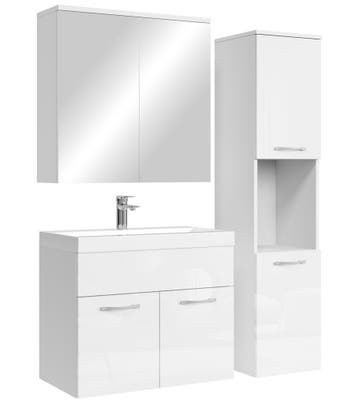 Badkamermeubel Set Montreal 60 cm Wit Badmeubel, Maison & Meubles, Verzenden