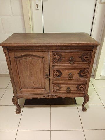 Commode - Chêne - cabinet de style Louis XV
