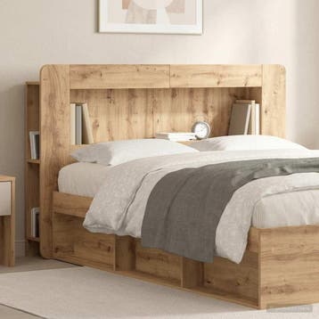 vidaXL Hoofdeinde Kast Artisanaal eiken 140 cm Geconstrueerd, Verzenden