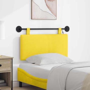 vidaXL Hangend hoofdbord Licht Geel Corduroy stof, Huis en Inrichting, Slaapkamer | Bedden, Verzenden, Nieuw