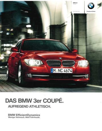 2011 BMW 3 SERIE COUPÉ BROCHURE DUITS