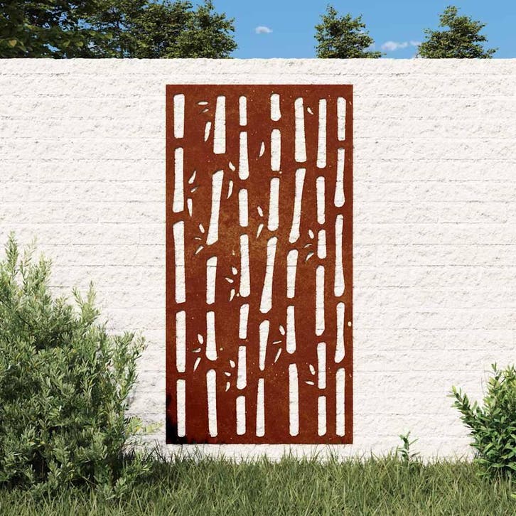 vidaXL Wanddecoratie tuin bamboe-ontwerp 105x55 cm, Verzamelen, Posters, Nieuw, Verzenden