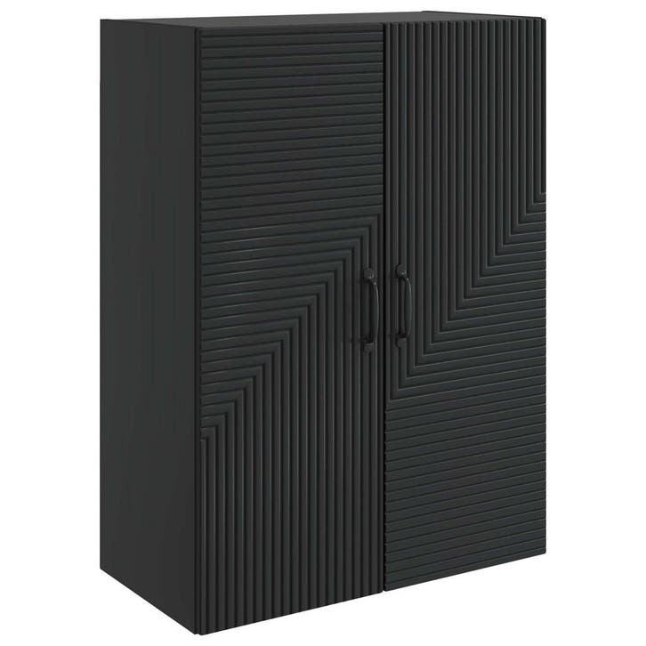 vidaXL Wandkast Zwart 66 x 34,5 x 90 cm Bewerkt hout, Huis en Inrichting, Kasten | Overige, Nieuw, Verzenden