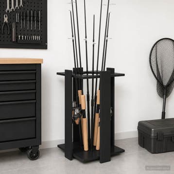 vidaXL Biljartkeu-stand Bewerkt hout 42 x 43 x 60 cm Zwart, Verzenden