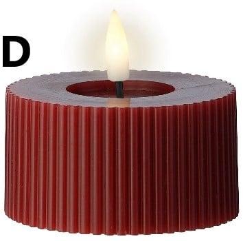 Led waxinelicht theelicht max wax rood ribbel 7,5x6,5 cm per, Hobby en Vrije tijd, Knutselen, Nieuw