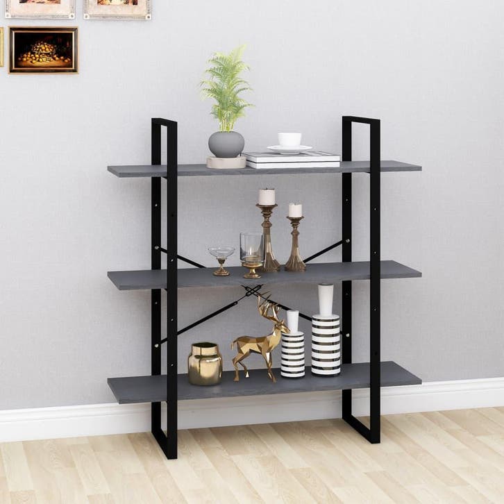 vidaXL Boekenkast met 3 schappen 100x30x105 cm grenenhout, Huis en Inrichting, Kasten | Boekenkasten, Nieuw, Verzenden