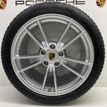 Porsche 992 ORIGINELE 19/20 velgen met winterbanden (8-9 mm), Auto-onderdelen, Ophalen, Gebruikt, 295 mm, Banden en Velgen