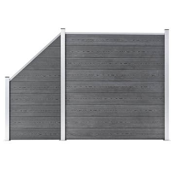 vidaXL Schuttingset 1 vierkant en 1 schuin 273x186 cm HKC, Verzenden, Nieuw