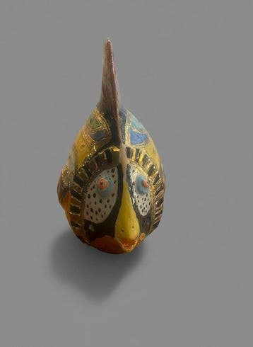 Daniele Cerù (Lucca - 1970) - sculptuur, Pesce - 29 cm -