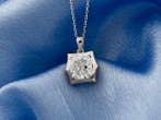 Ketting met hanger - 14 karaat Witgoud - 2.01ct. tw. Diamant