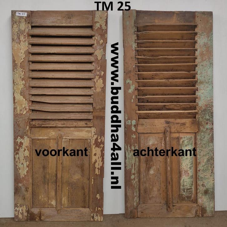 Goedkope antieke louvre luiken/ raamluiken/ franse deurtjes, Huis en Inrichting, Woonaccessoires | Kamerschermen, Gebruikt, Ophalen of Verzenden