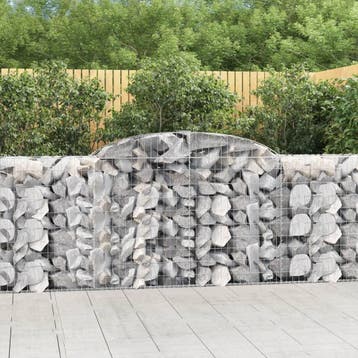 vidaXL Schanskorf gewelfd 300x50x100/120 cm gegalvaniseerd, Verzenden