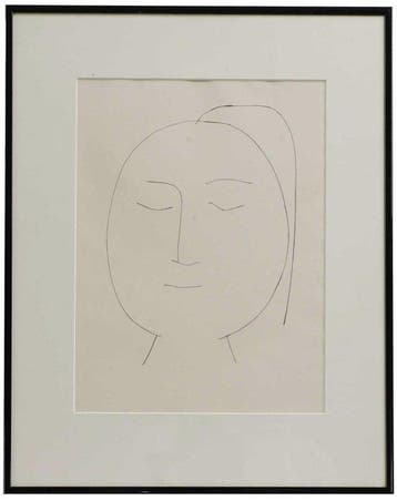 Pablo Picasso (1881-1973) - Oval Head of a Woman with Hair